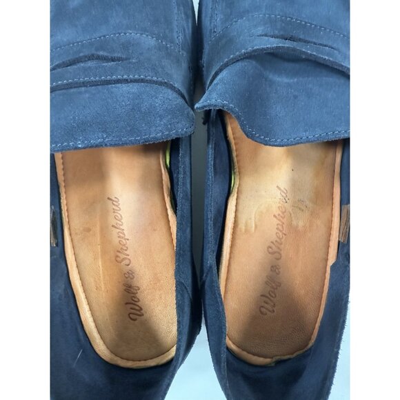 Wolf & Shepherd Mens Size 10 Monaco Italian Suede Penny Loafers Foldable Heel main image 8